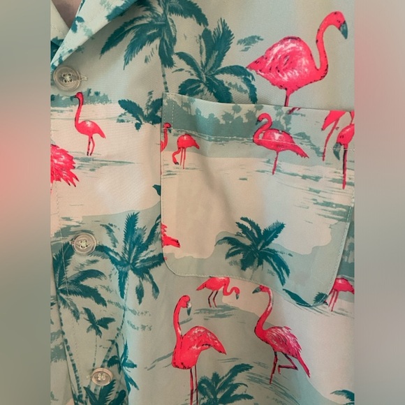 Aptro Tropical Hawaiian Short Sleeve Button Down Shirt Msn’s Sz XL - Picture 10 of 15